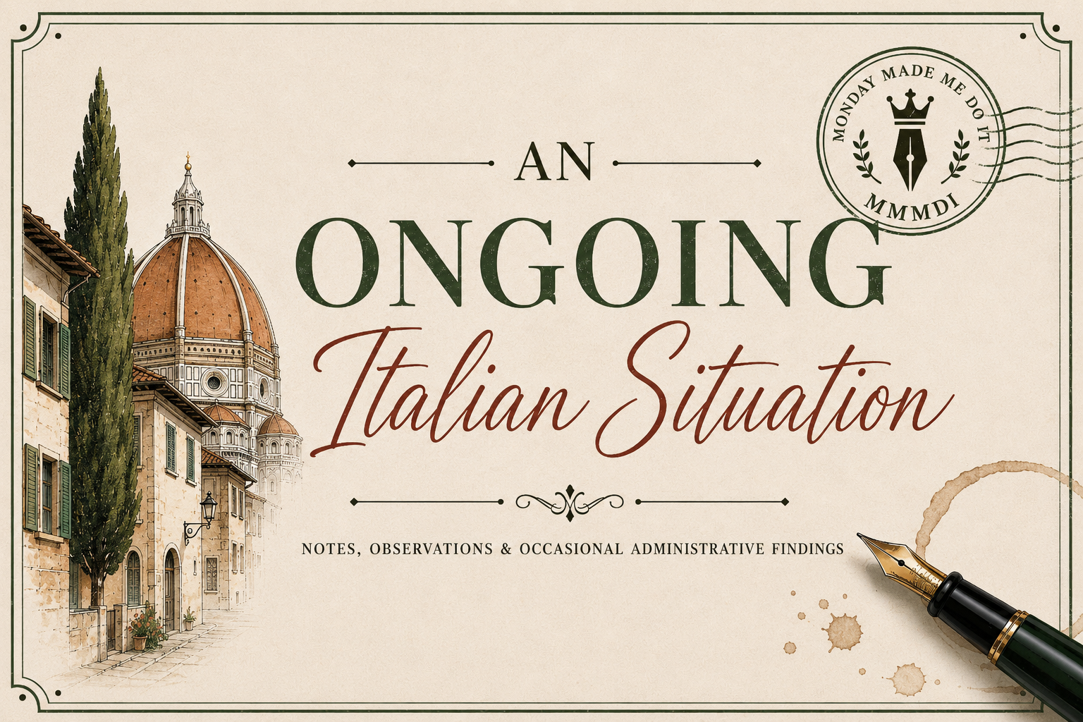 An Ongoing Italian Situation masthead