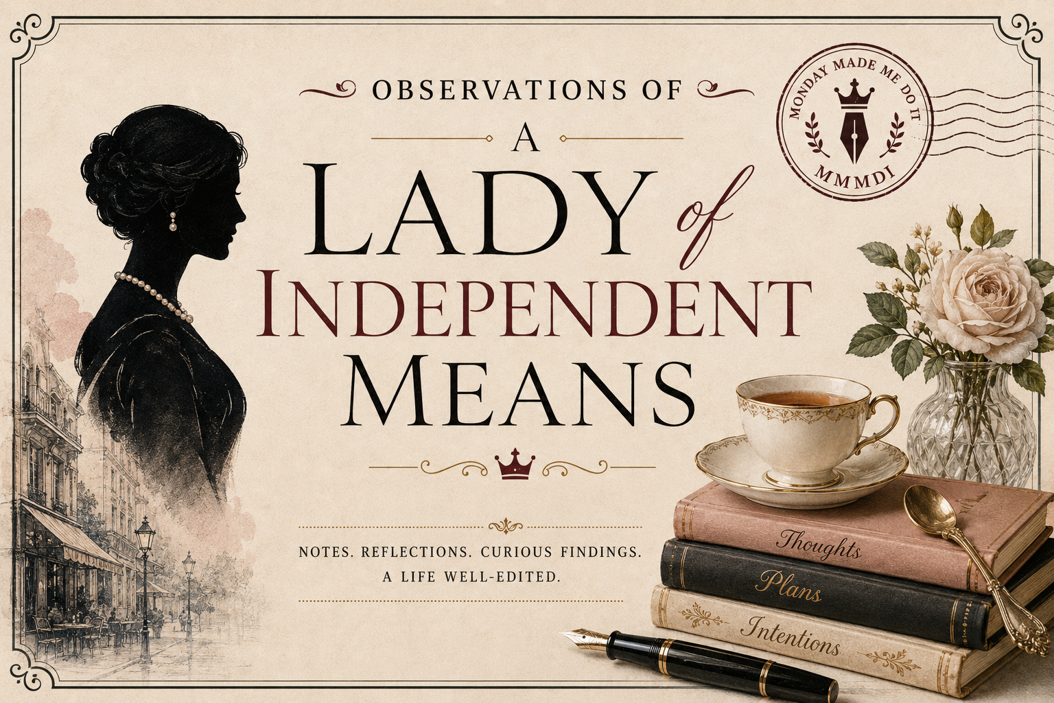 Observations of A Lady of Independent Means masthead